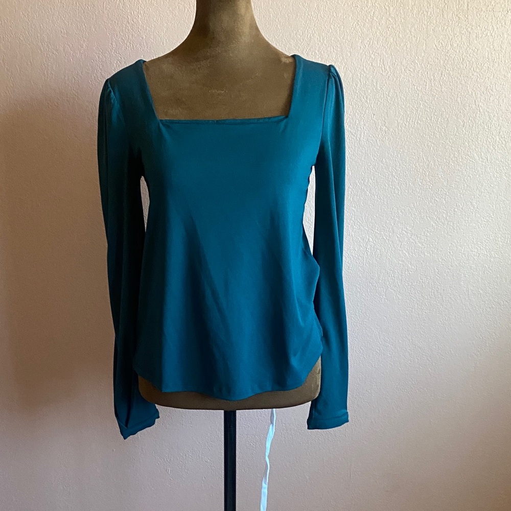 Banana Republic Teal Long Sleeve Blouse